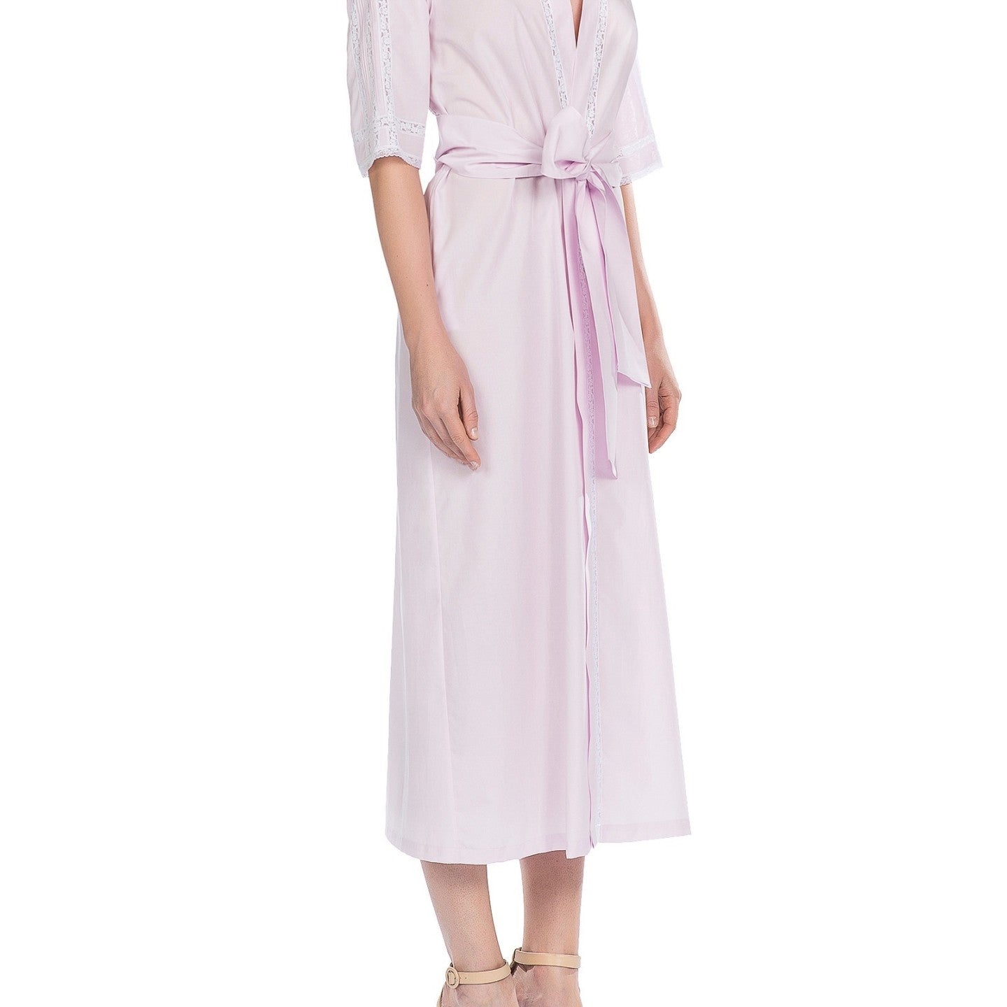 İpek Kıramer-Viboleyn Cotton Robe Pink-Sabahlık-2-milagron.live