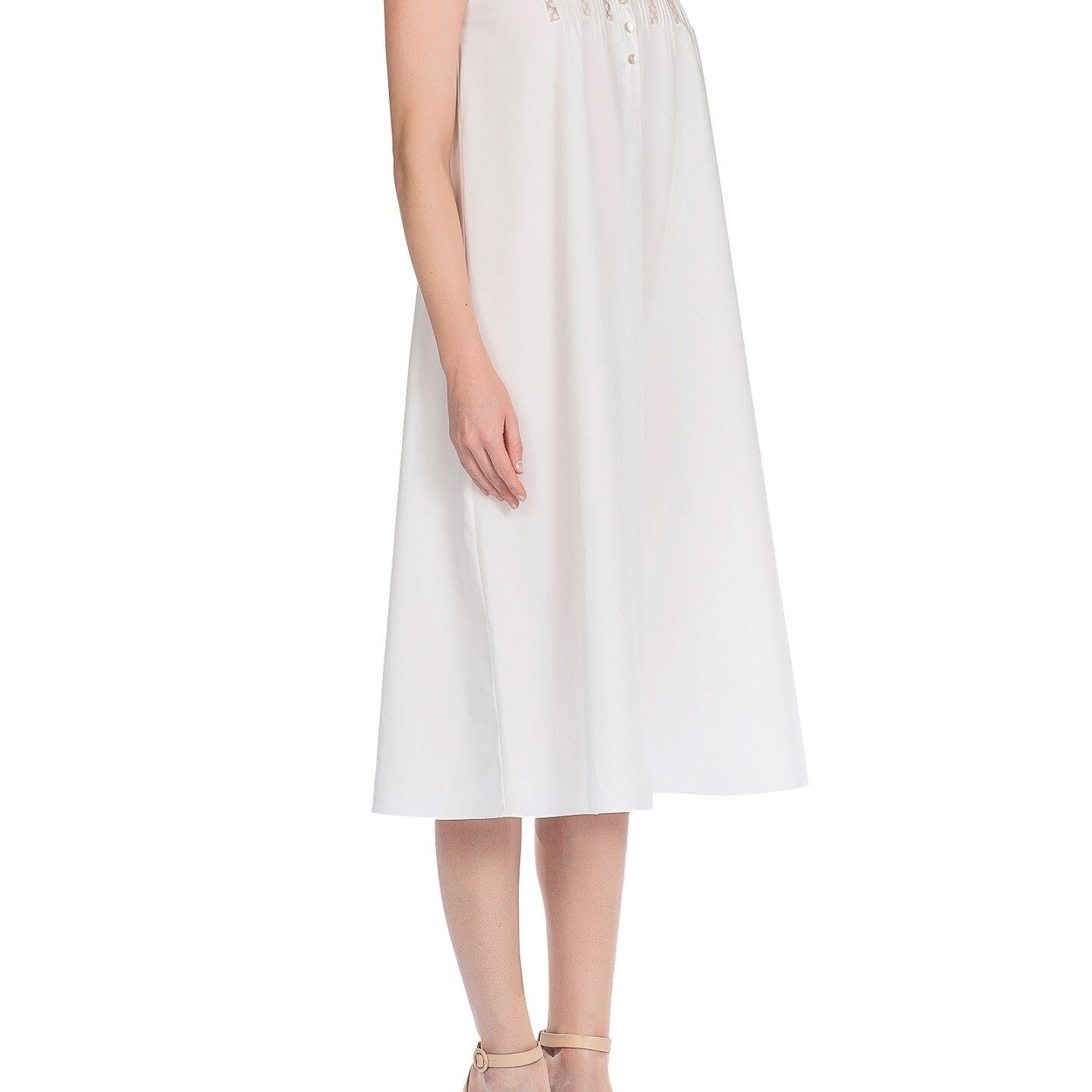 İpek Kıramer-Victorian Cotton Chemise Ecru-Gecelik-2-milagron.live