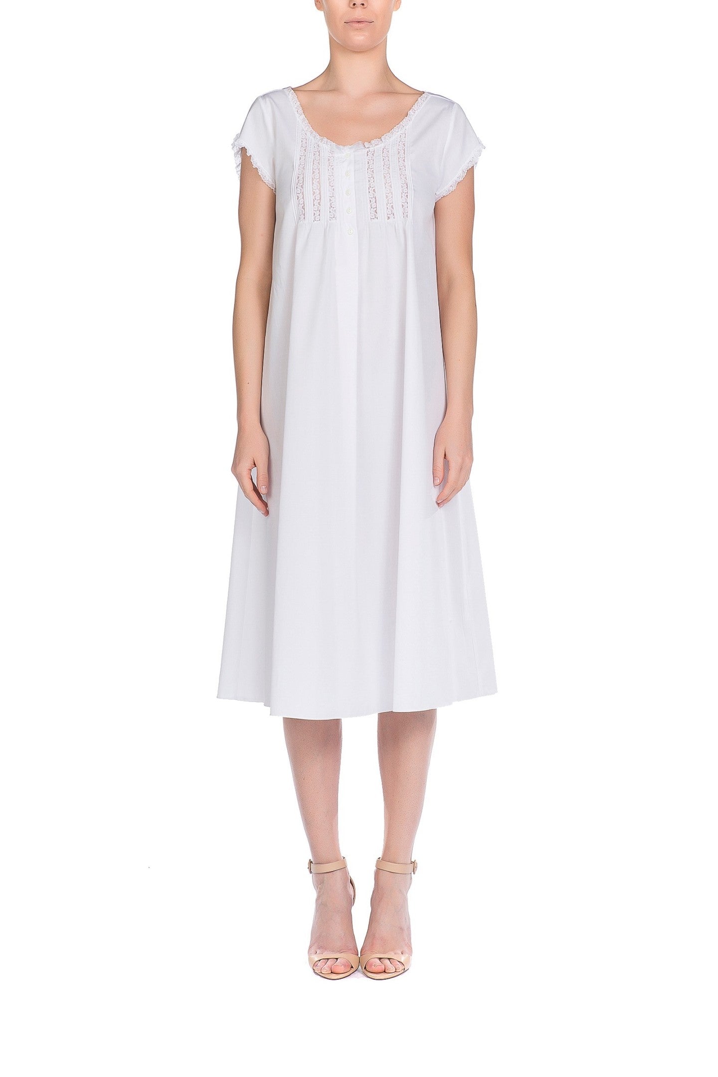 İpek Kıramer-Victorian Cotton Chemise White-Gecelik-1-milagron.live