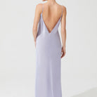 İpek Kıramer-Zen Silk Long Chemise Purple-Gecelik-4-milagron.live