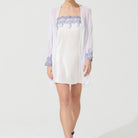 İpek Kıramer-Zen Silk Short Robe Ecru-Sabahlık-2-milagron.live