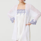 İpek Kıramer-Zen Silk Short Robe Ecru-Sabahlık-3-milagron.live