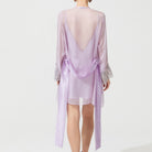 İpek Kıramer-Zen Silk Short Robe Pink-Sabahlık-5-milagron.live