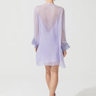 İpek Kıramer-Zen Silk Short Robe Purple-Sabahlık-4-milagron.live