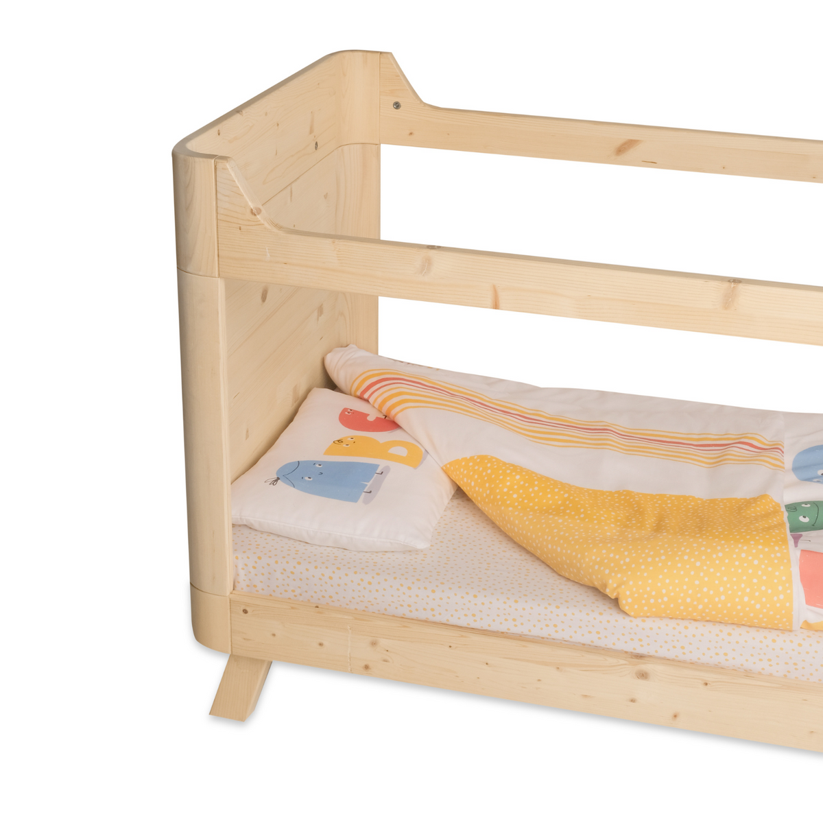 Alphabed Çift Taraflı Pamuk Saten Çok Renkli Bebek Nevresim Seti 100X150Cm