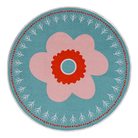 Amulet Flower Mint Yeşili Yıkanabilir Yuvarlak Çocuk Halısı - 120Cm