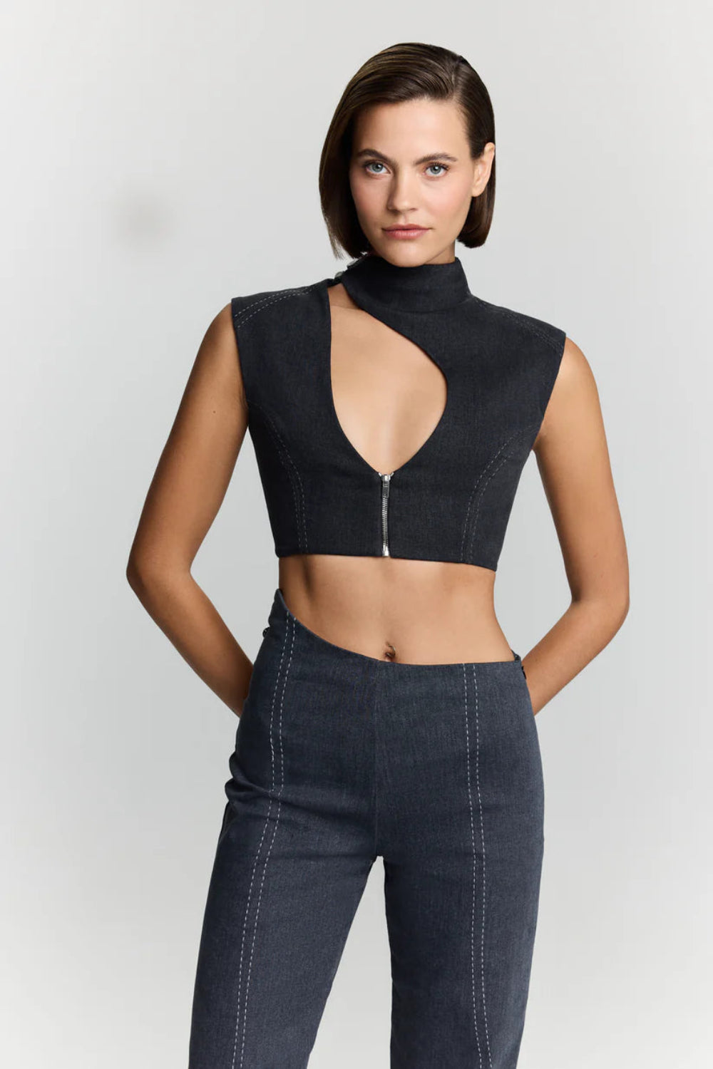 Jendue-Dew Drop Denim Jacket-Top-1-milagron.live