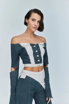 Jendue-Monte Off Shoulder Top-Top-1-milagron.live