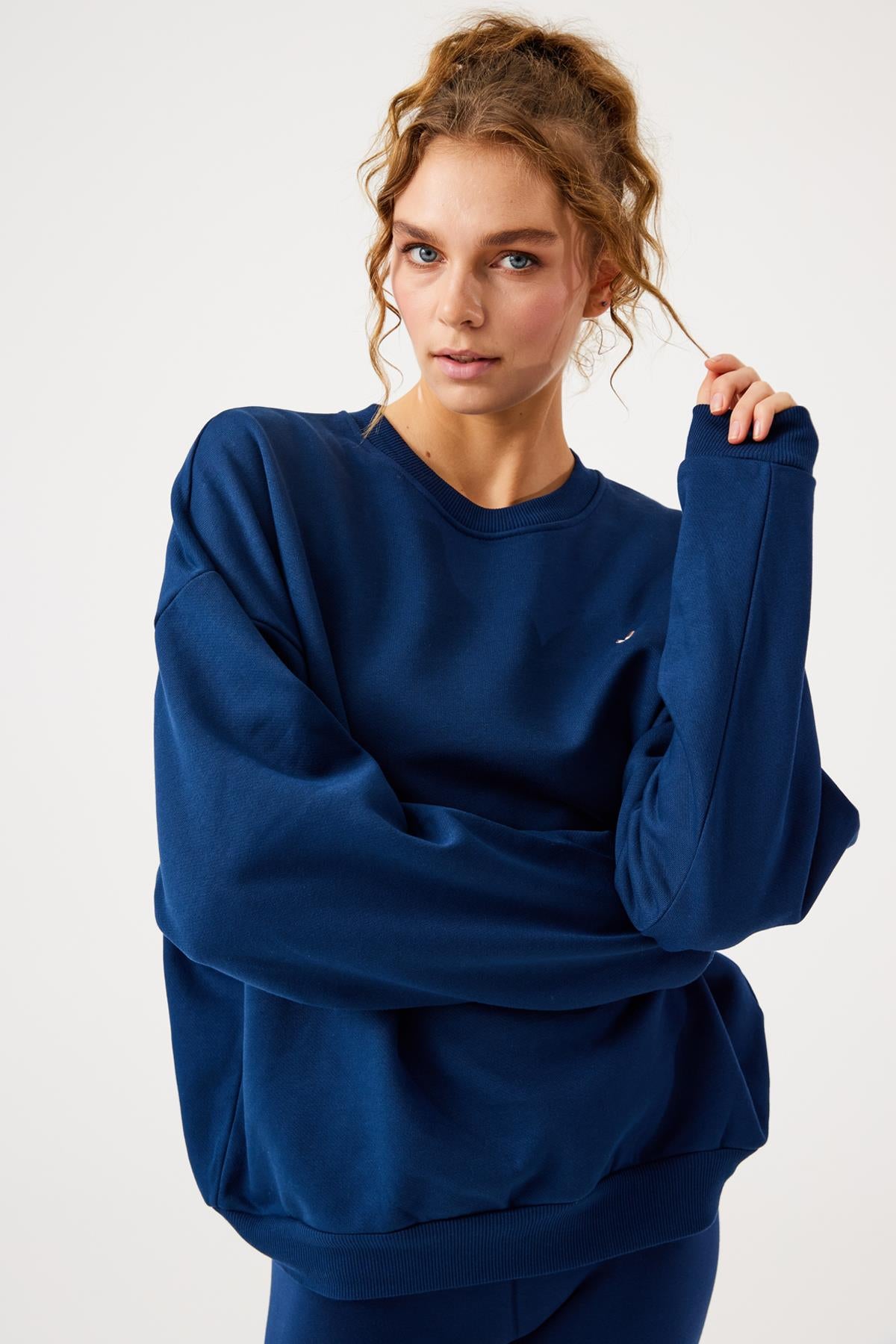 Jerf-Aura Sweatshirt Lacivert-Sweatshirts & Hoodies-4-milagron.live