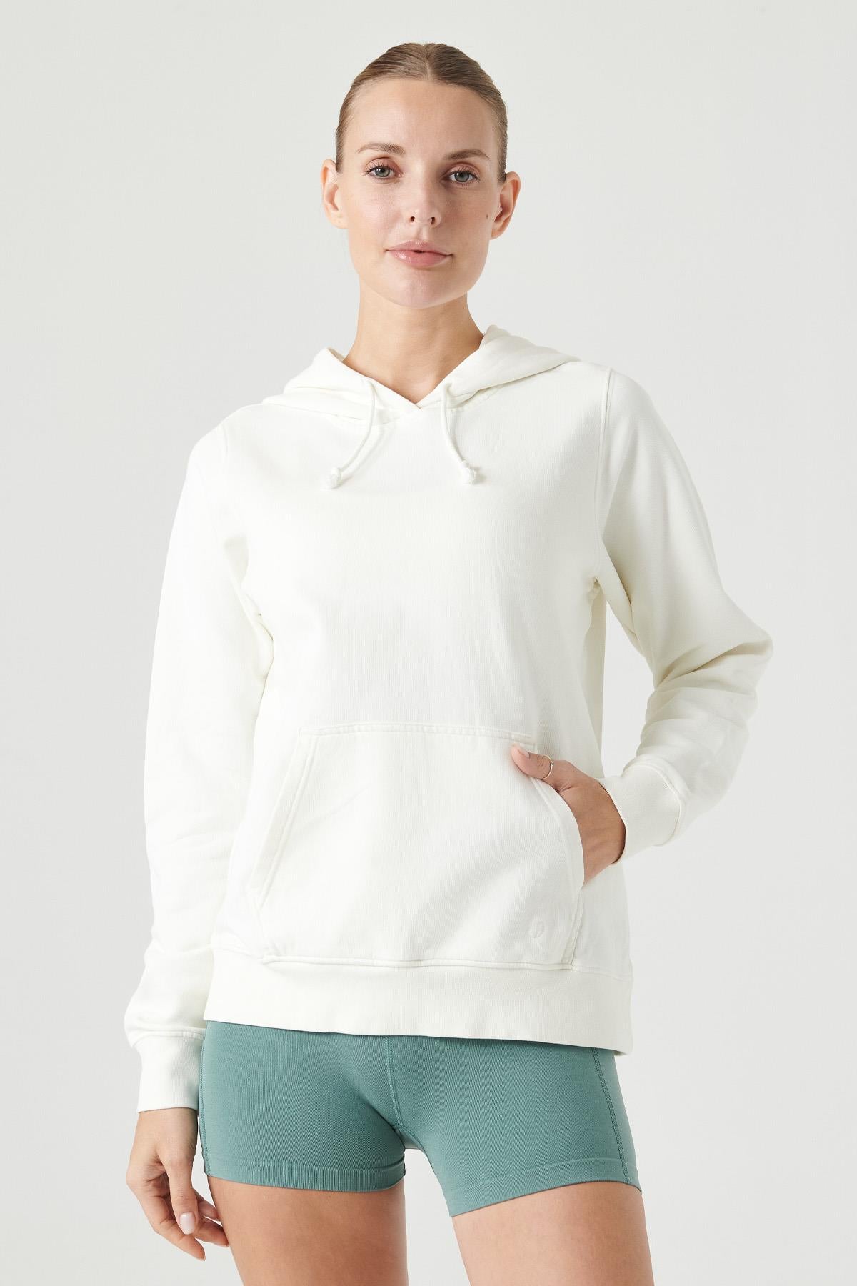 Jerf-Lydney Kadın Kapüşonlu Sweatshirt Krem-Sweatshirts & Hoodies-3-milagron.live