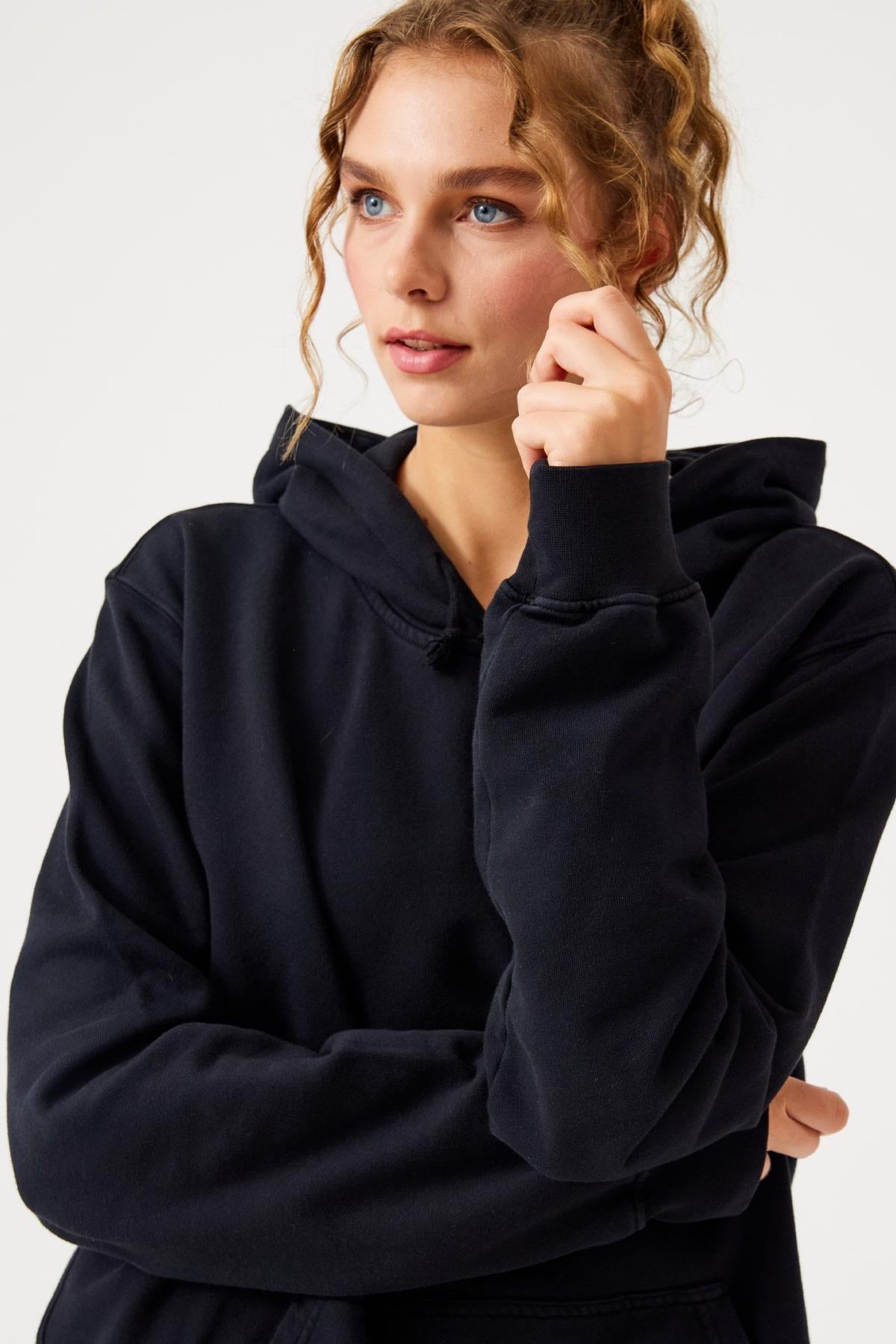 Jerf-Lydney Unisex Kapüşonlu Sweatshirt Siyah-Sweatshirts & Hoodies-2-milagron.live