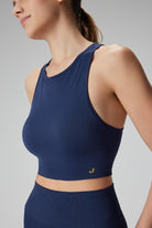 Jerf-Vella Racerback Konfor Sport Bra Lacivert-Spor Sütyeni-2-milagron.live