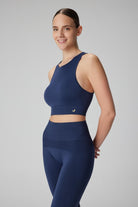 Jerf-Vella Racerback Konfor Sport Bra Lacivert-Spor Sütyeni-3-milagron.live