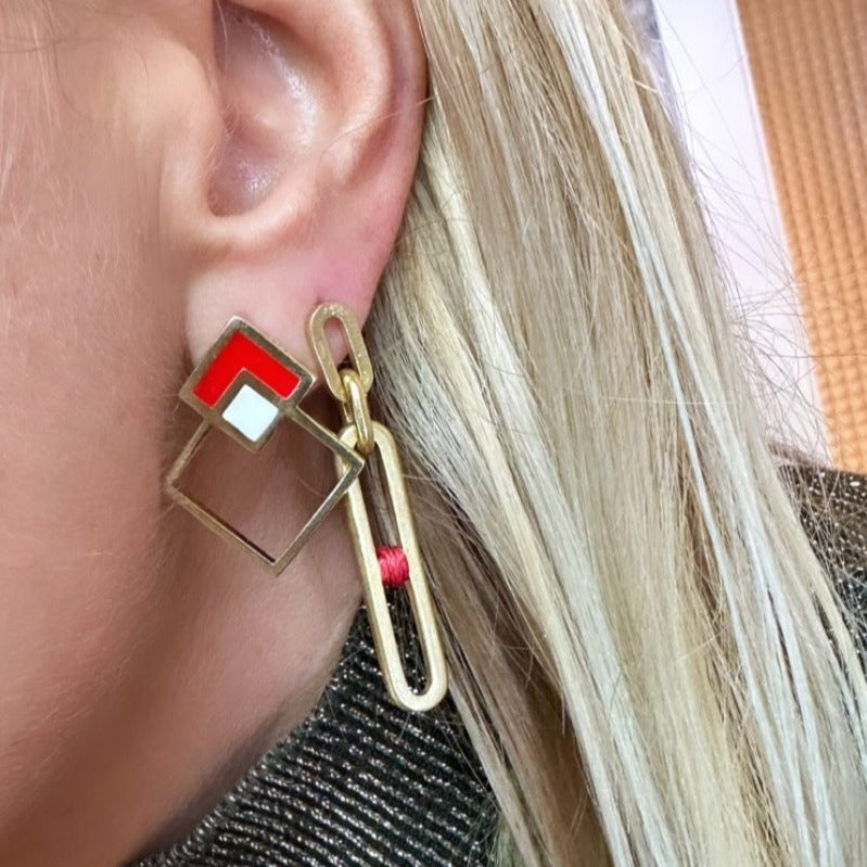 Earrings With Cord Küpe