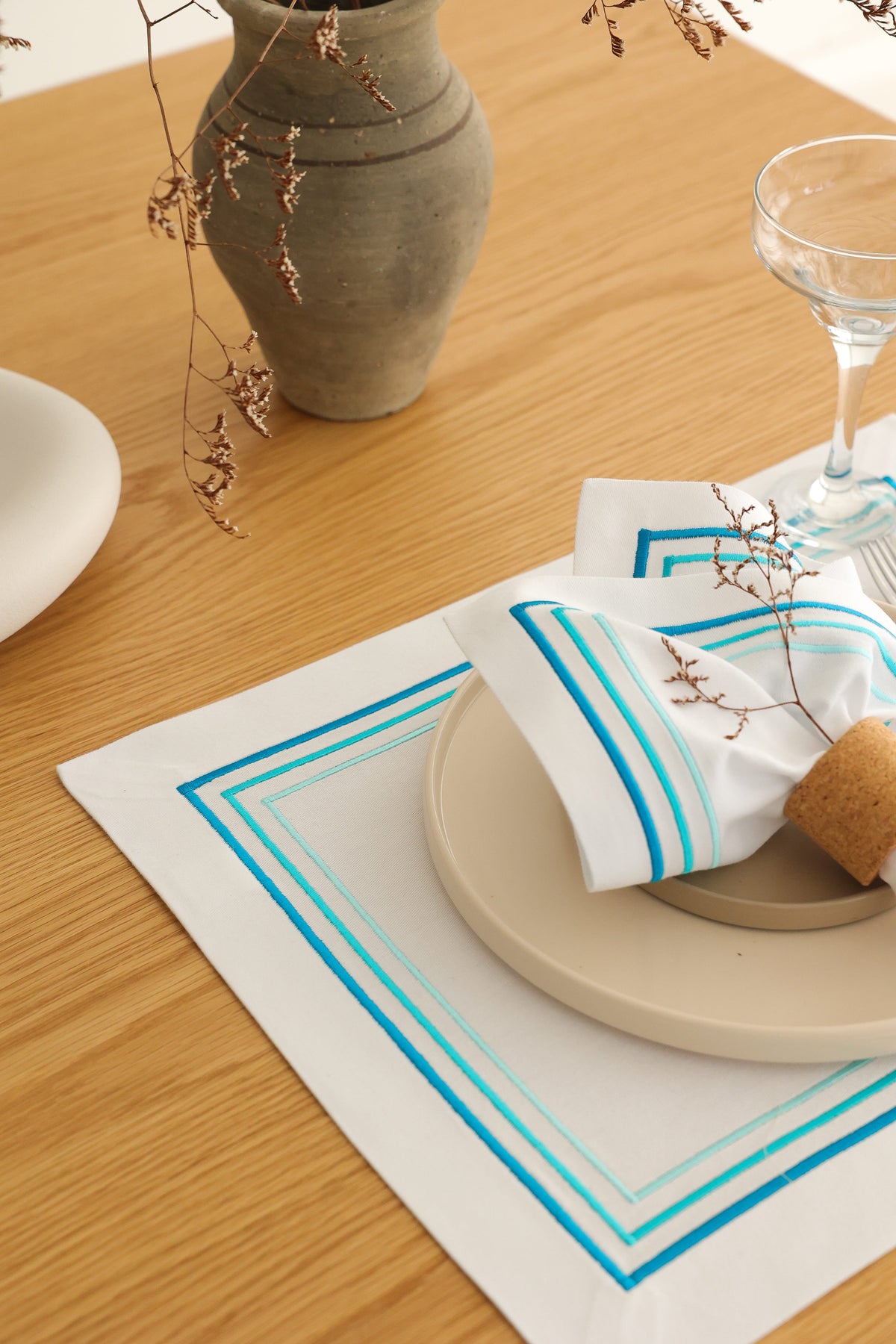 KM Home Collection-2'li Set Aqua Amerikan Servis-Sunum Aksesuarları-5-milagron.live