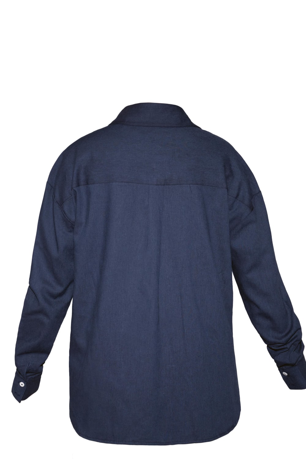 Kahshan-Navy 'saint' Women Oversize Linen Shirt-Gömlek-5-milagron.live