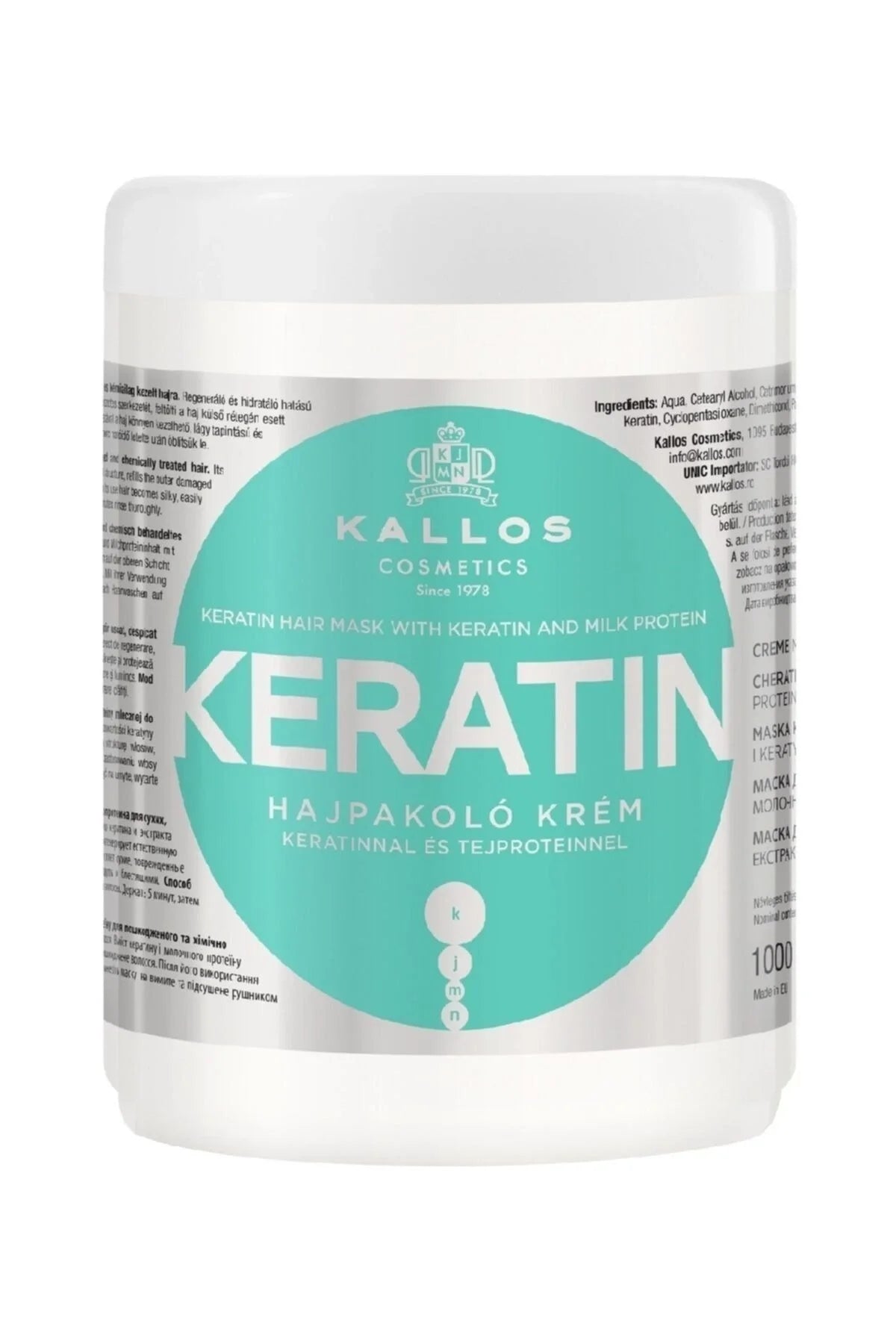 Kallos Cosmetics Keratinli Ve Süt Proteinli Keratin 1000ml