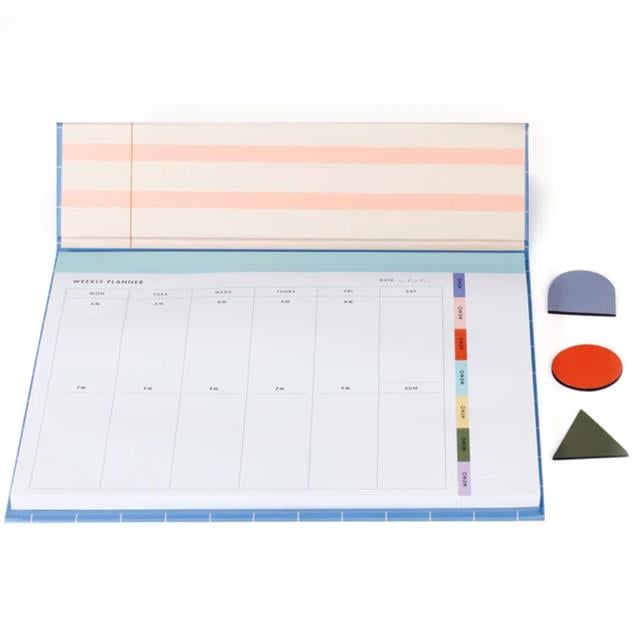Kikkerland-Kikkerland Inkerie Retro Design Weekly Desk Planner Haftalık Planlama Seti-Defter-4-milagron.live