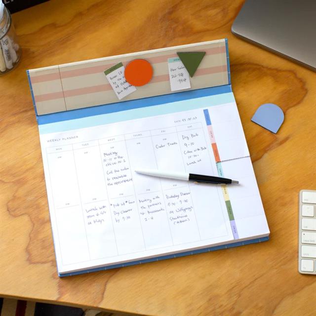 Kikkerland-Kikkerland Inkerie Retro Design Weekly Desk Planner Haftalık Planlama Seti-Defter-5-milagron.live