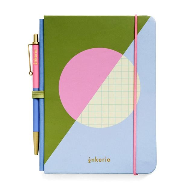 Kikkerland-Kareli Mini Defter ve Kalem Seti - A6-Mürekkep-2-milagron.live