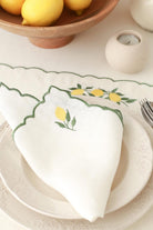 Km Home Collection-2'li Set Limon İşlemeli Keten Peçete-Peçete-2-milagron.live