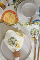 Km Home Collection-2'li Set Limon İşlemeli Pamuk Peçete-Peçete-2-milagron.live