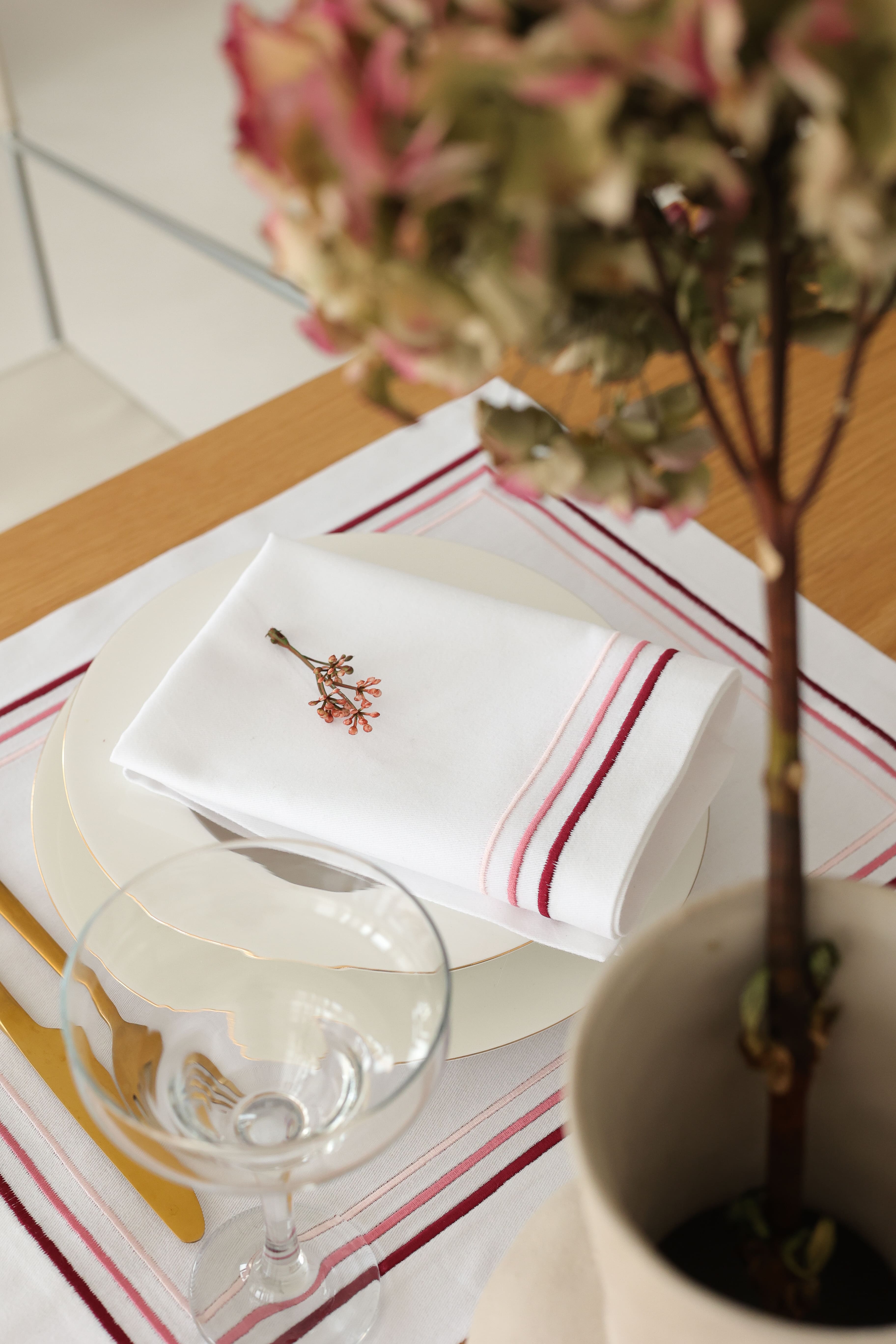 Km Home Collection-2'li Set Rosé Amerikan Servis-Sunum Aksesuarları-3-milagron.live