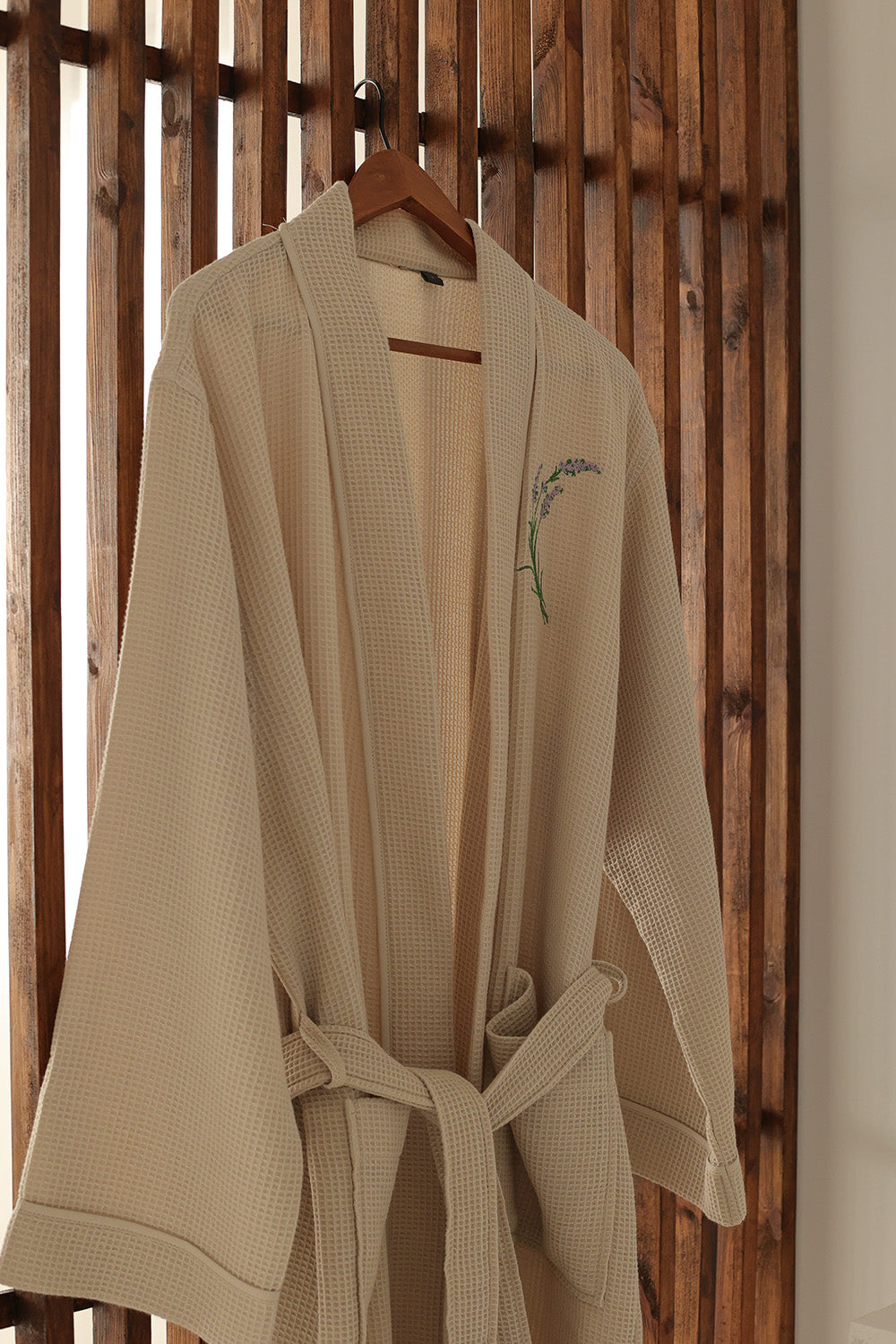 Km Home Collection-Lavanta Waffle Bornoz-Bornoz-5-milagron.live