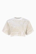 Kntlgy-Fingerprint Jakarlı Crop Top-Top-2-milagron.live
