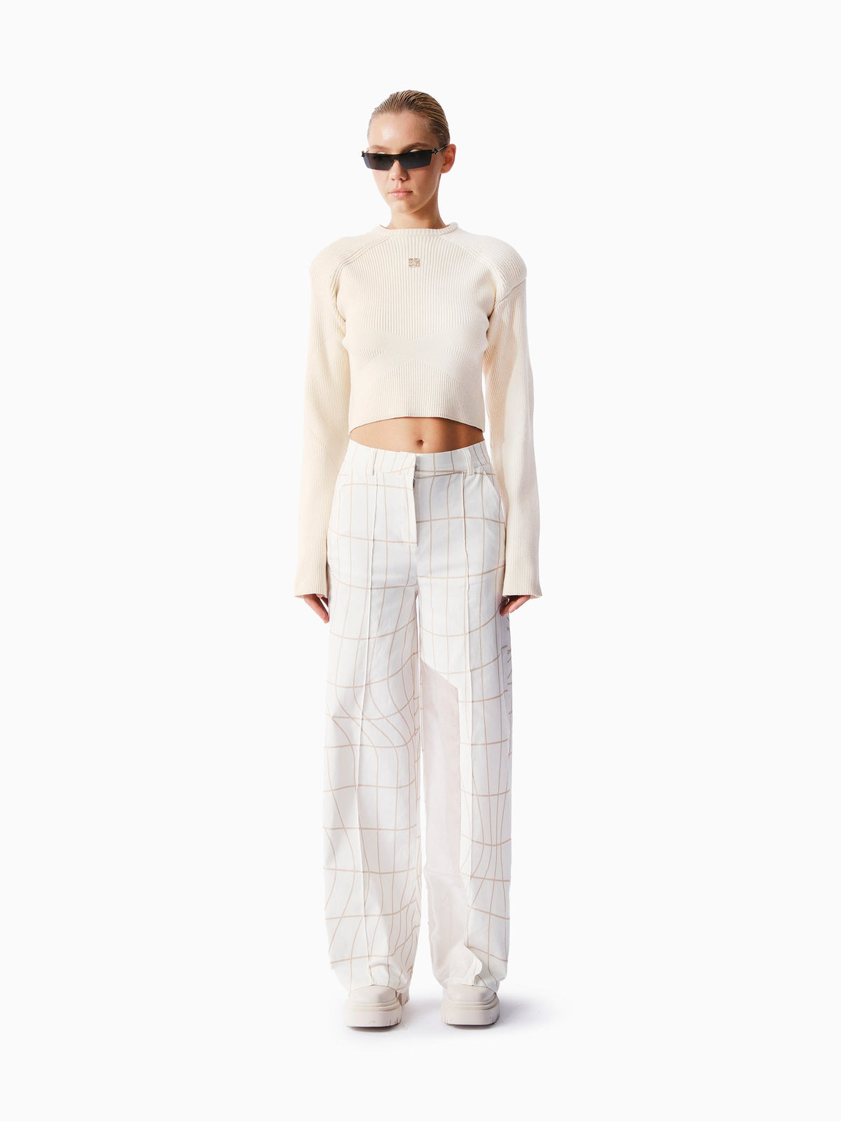 Kntlgy-Future Knit Bej Crop Kazak-Kazak & Triko-3-milagron.live