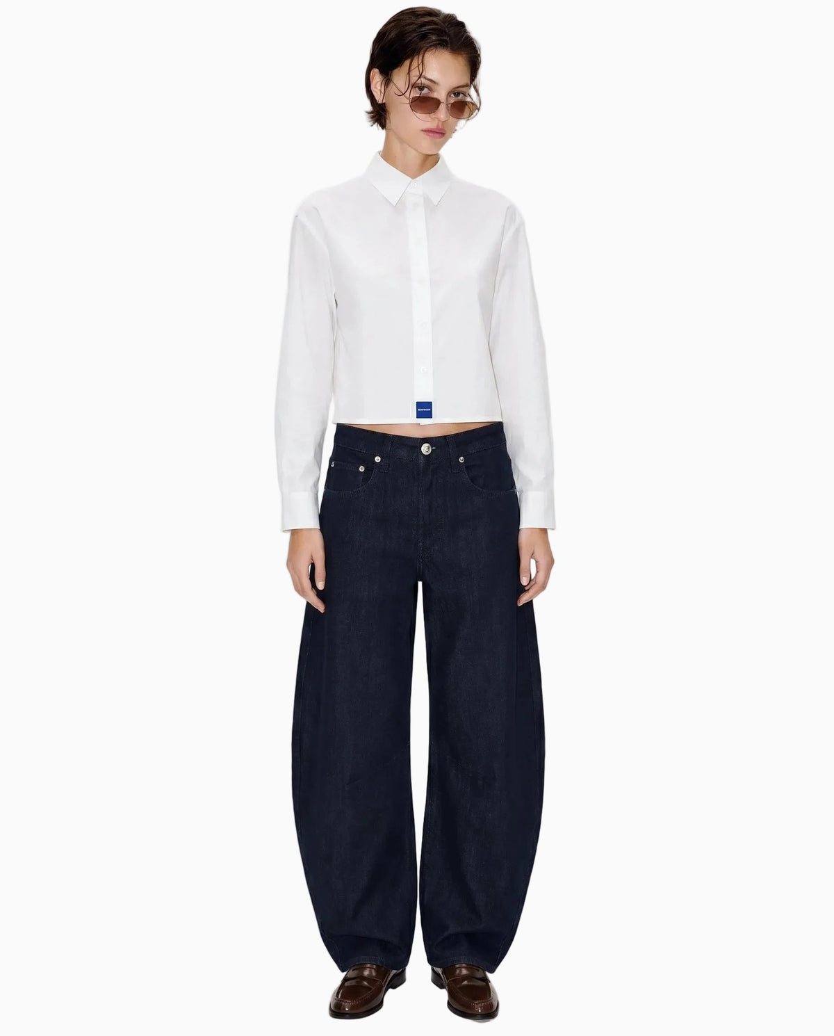 Kntlgy-Slouchy Beyb Navy Denim Pantolon-Kot Pantolon-2-milagron.live