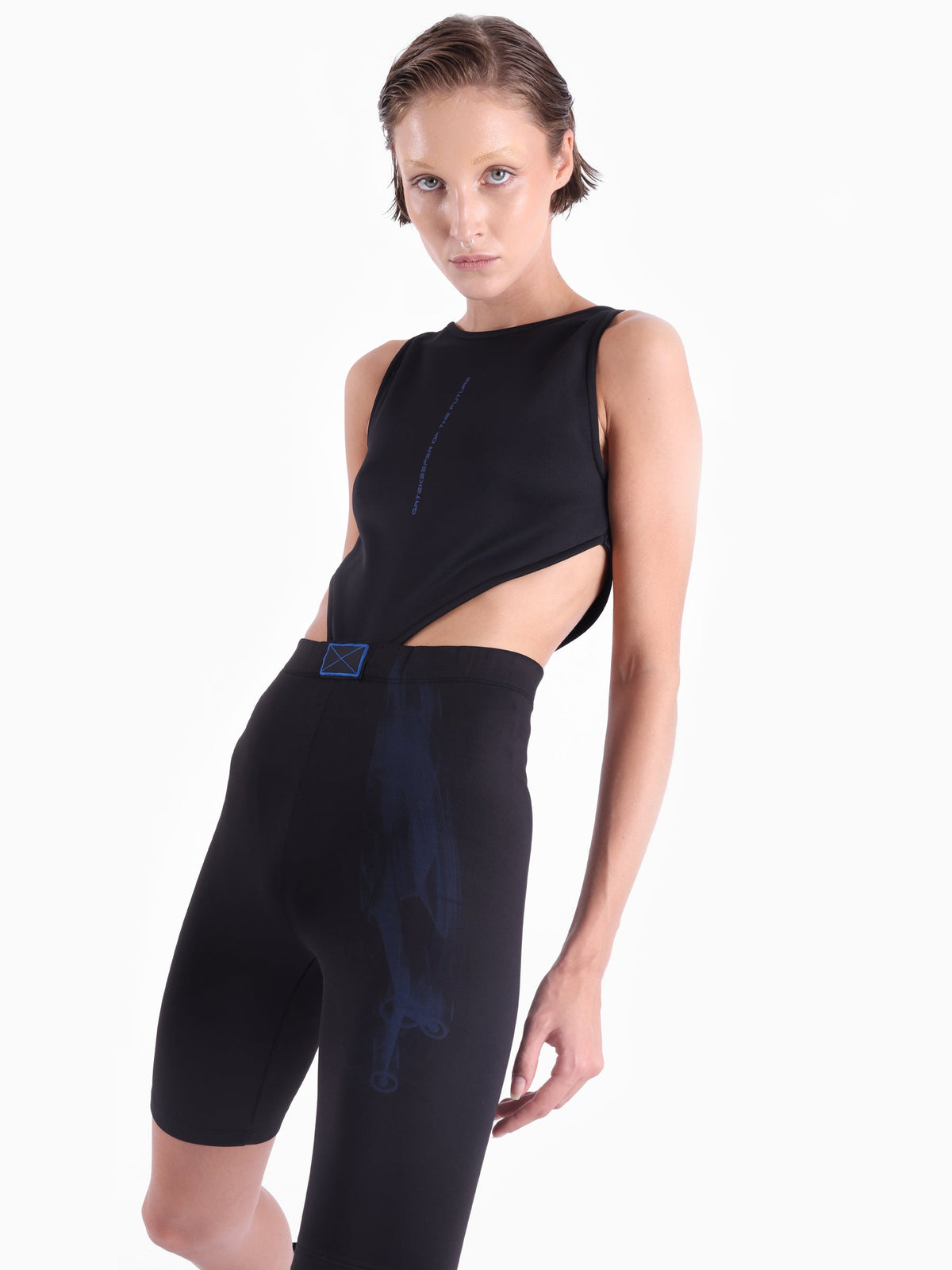 Kntlgy-X Edk Biker Jumpsuit With Ai Print-Tulum-4-milagron.live