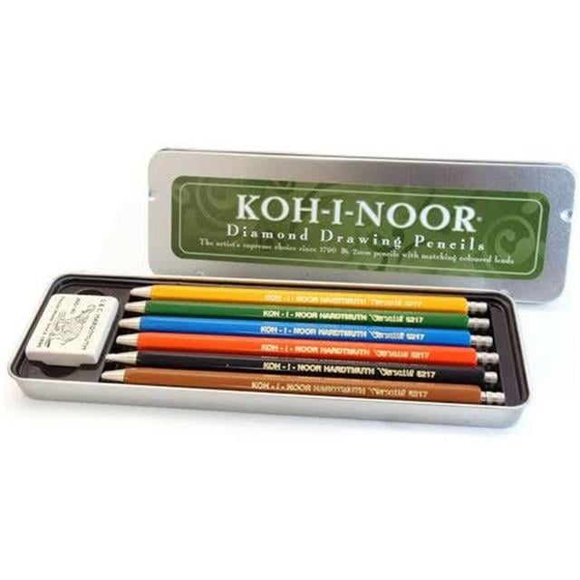 Koh İ Noor-Koh I Noor 5217 Portmin Versatil Kalem Seti 2.0 Mm 6 Renk 5217 0 N2-Çizim Kalemleri-2-milagron.live