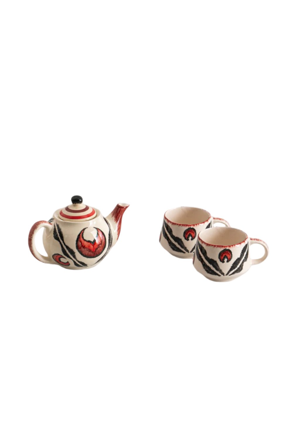 La Casa Antica-Ceramic Tea For Two Set 4 Suzani-Çay Seti-1-milagron.live