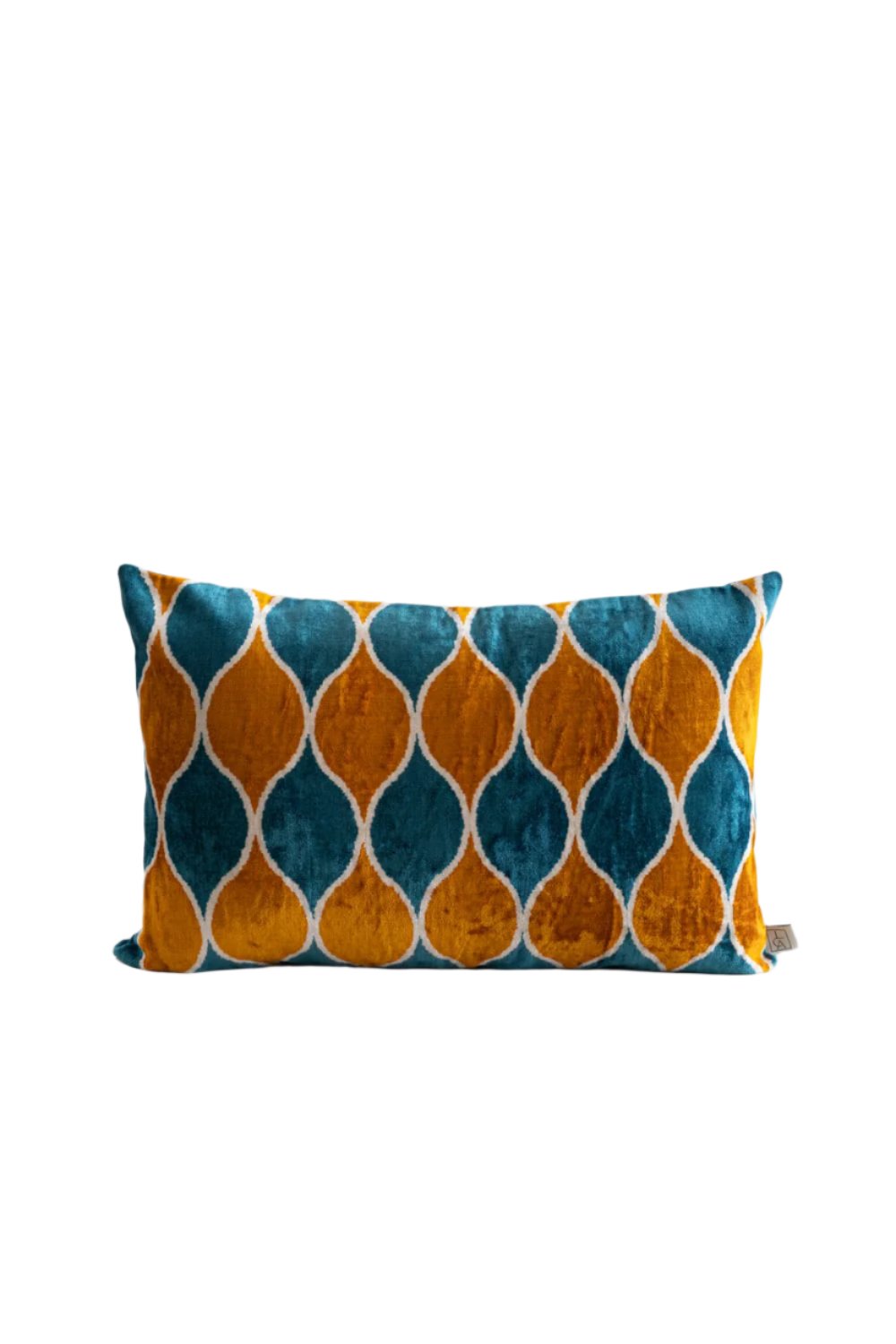La Casa Antica-İpek Kadife İkat Yastık Kılıfı (40x60cm)-Yastık Kılıfı-1-milagron.live