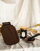 La Sultane De Saba-Ideal Couple: Real Black Soap With Eucalyptus Essential Oil + Kessa Glove-1-milagron.live