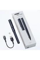 Lamy-Safari Note + Ipad Tablet Kalemi Çelik Siyah (Mavi Tonlu)-Dijital Kalem-7-milagron.live