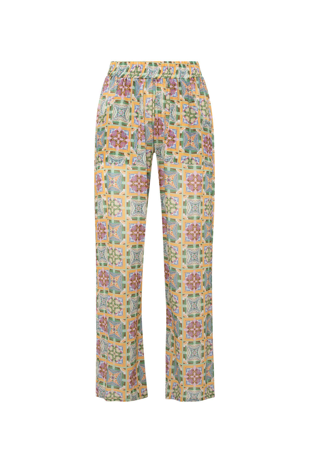 Le-Monade Dreams-Girlfriend Geometrik Desenli Pantolon-Pantolon-1-milagron.live