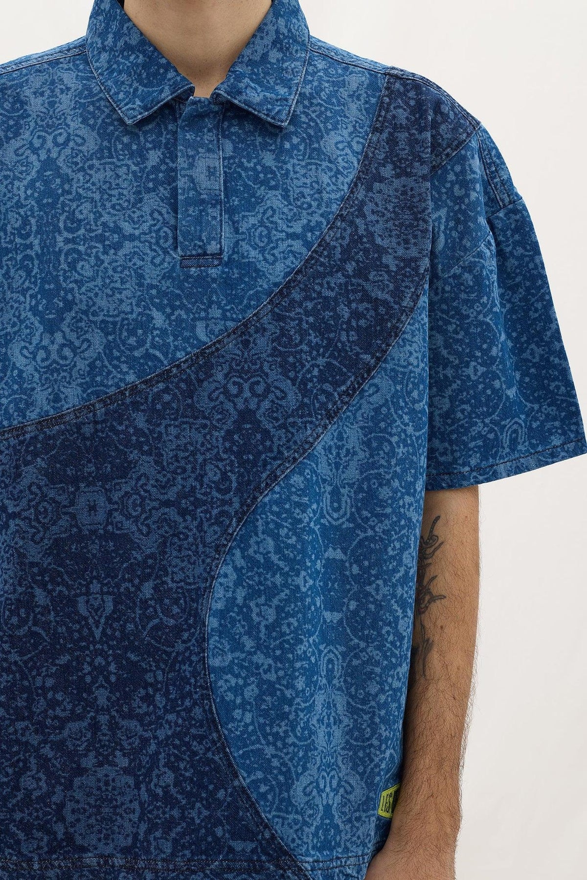Les Benjamins-Denim Polo Tee 001-T-Shirts-5-milagron.live