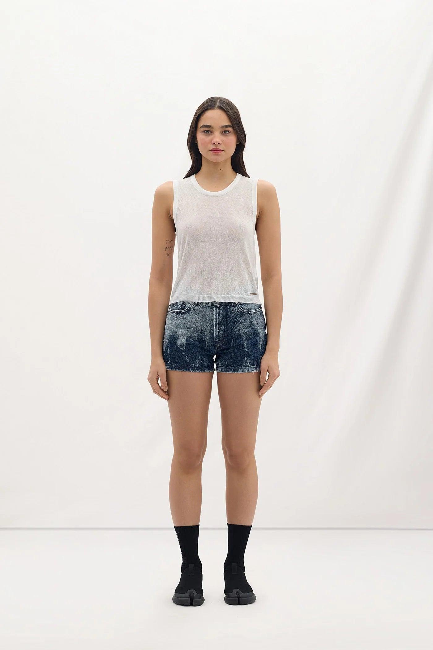 Les Benjamins-Denim Short 003-Şort-1-milagron.live