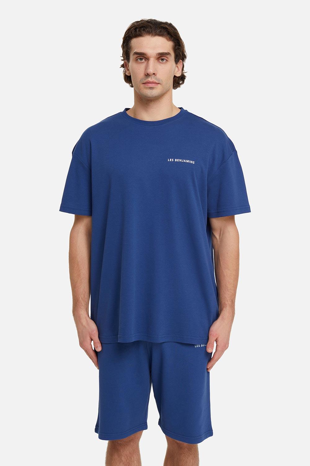 Les Benjamins-Oversized Tee 002 - Navy-T-Shirts-1-milagron.live