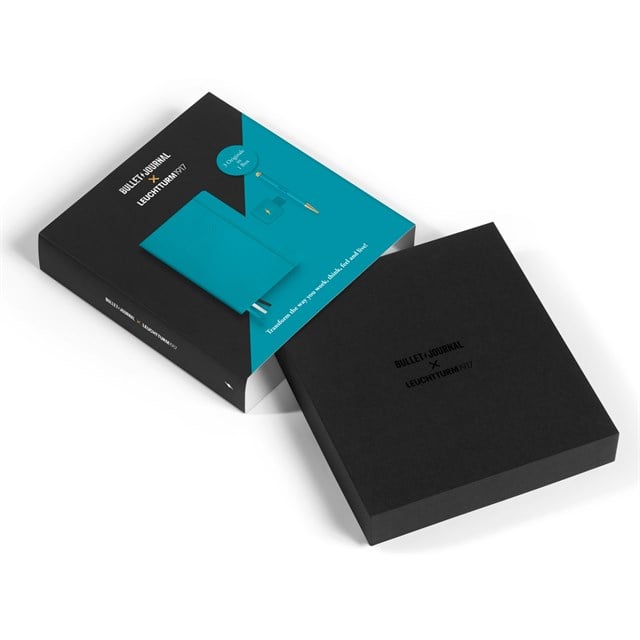 Leuchttrum 1917 Bullet Journal Collector'S Set Limited Edition Kalem, Defter Ve Kitap Ayracı Turquoise25 373291