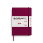 Leuchtturm 1917-Leuchtturm1917 Orta Boy (A5) 12 Aylık Ajanda Ve Not Defteri (çizgili) 2026 Sert Kapak, İngilizce, Port Red372653-Özel Defterler-1-milagron.live