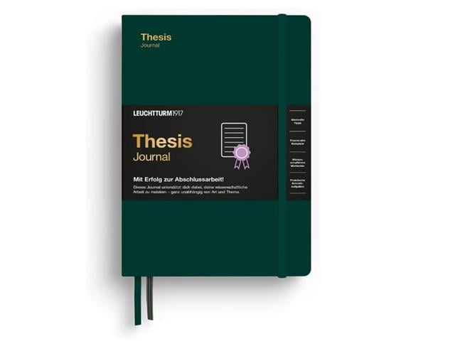 Leuchtturm 1917-Leuchtturm1917 Thesis Journal Medium (A5), Sert Kapak, Forest Green, Almanca 369205-Özel Defterler-1-milagron.live