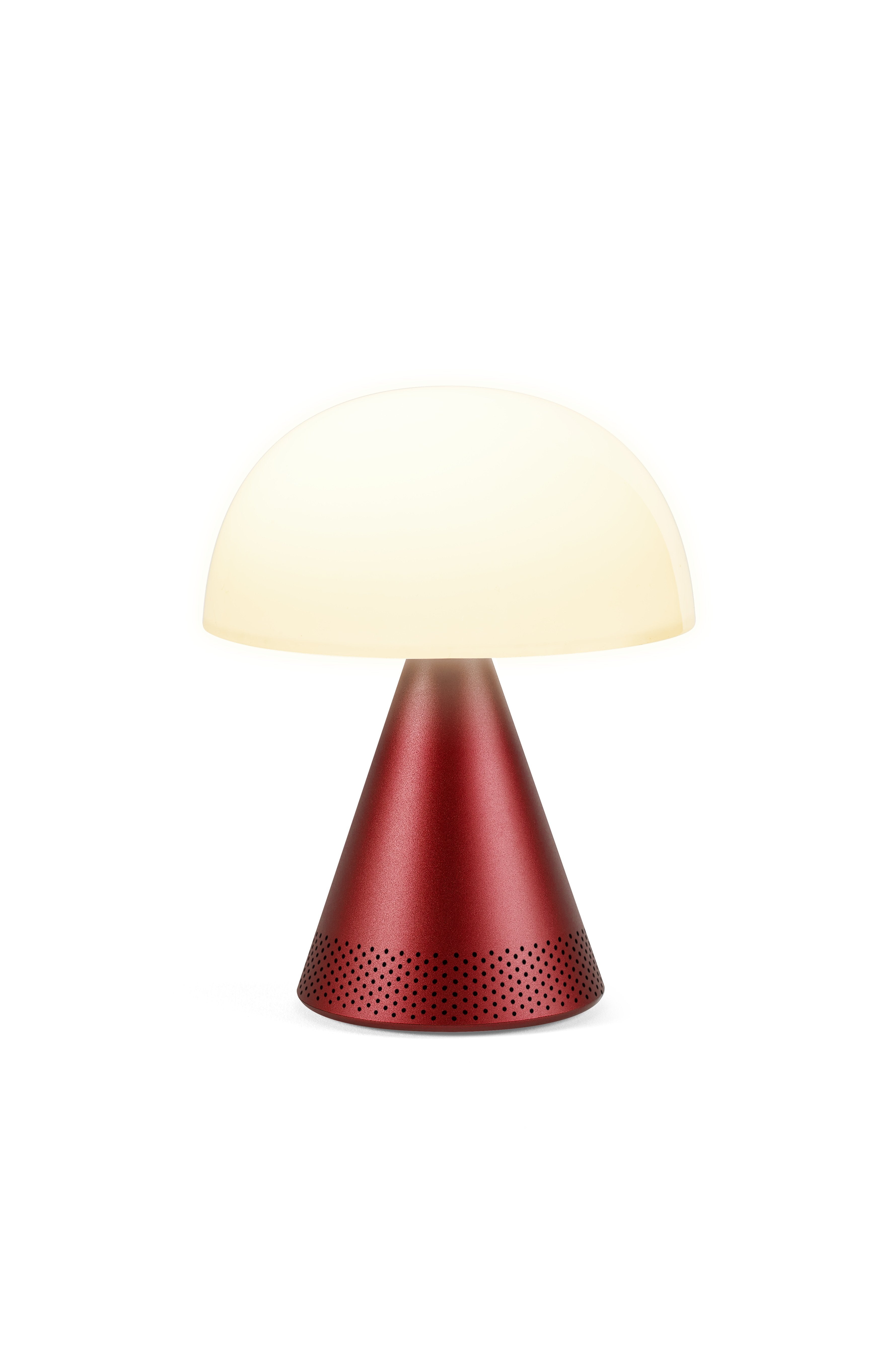 Lexon-Mina L Led Lamba Ve Bluetooth Hoparlör Koyu Kırmızı-Aydınlatmalar-2-milagron.live