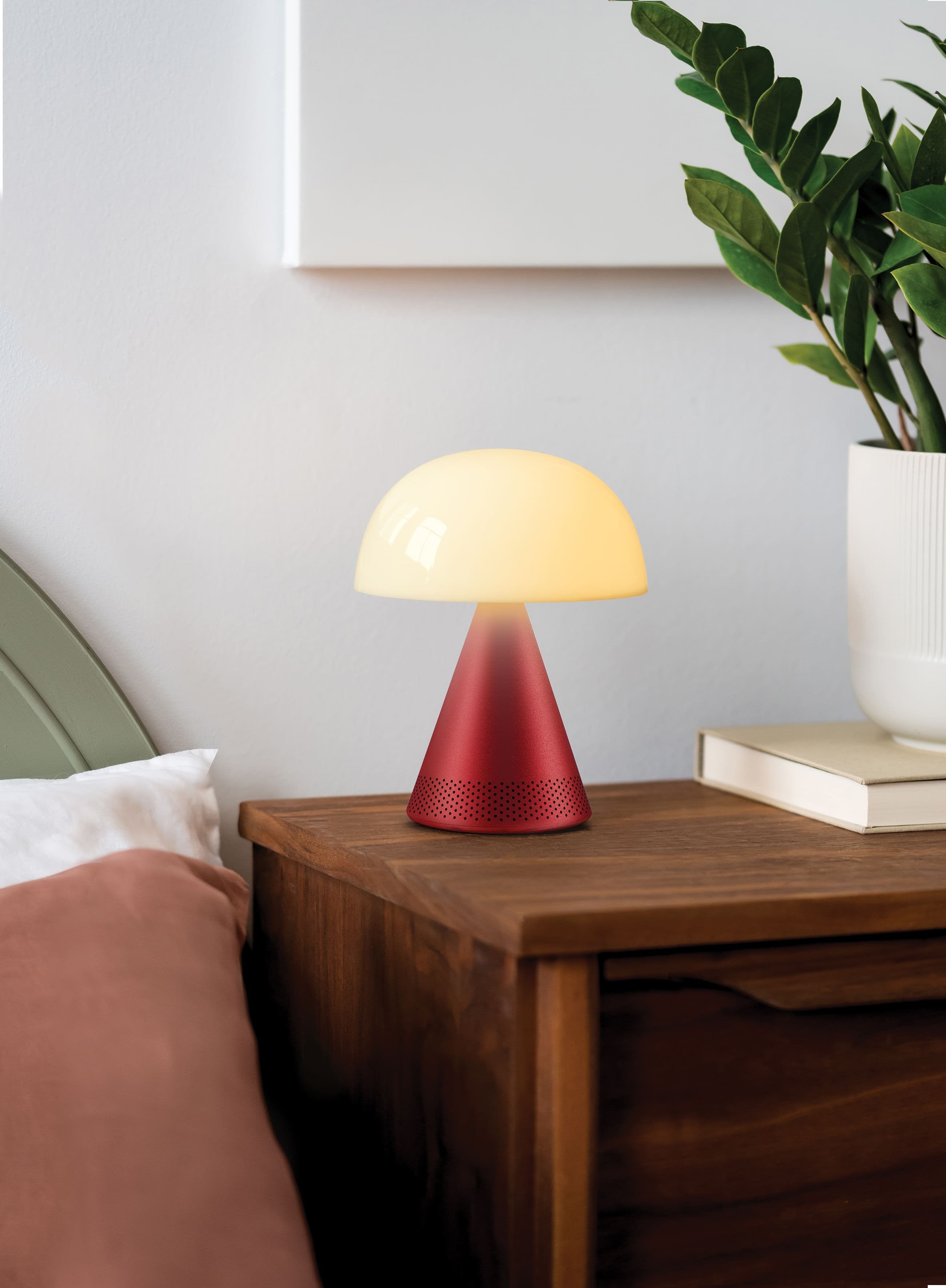 Lexon-Mina L Led Lamba Ve Bluetooth Hoparlör Koyu Kırmızı-Aydınlatmalar-7-milagron.live