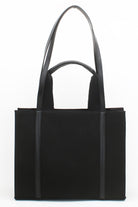 Embroidered Black Canvas Tote - 5