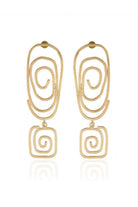 Linya Jewellery-Altı Kare Spiral Küpe-Küpe-1-milagron.live