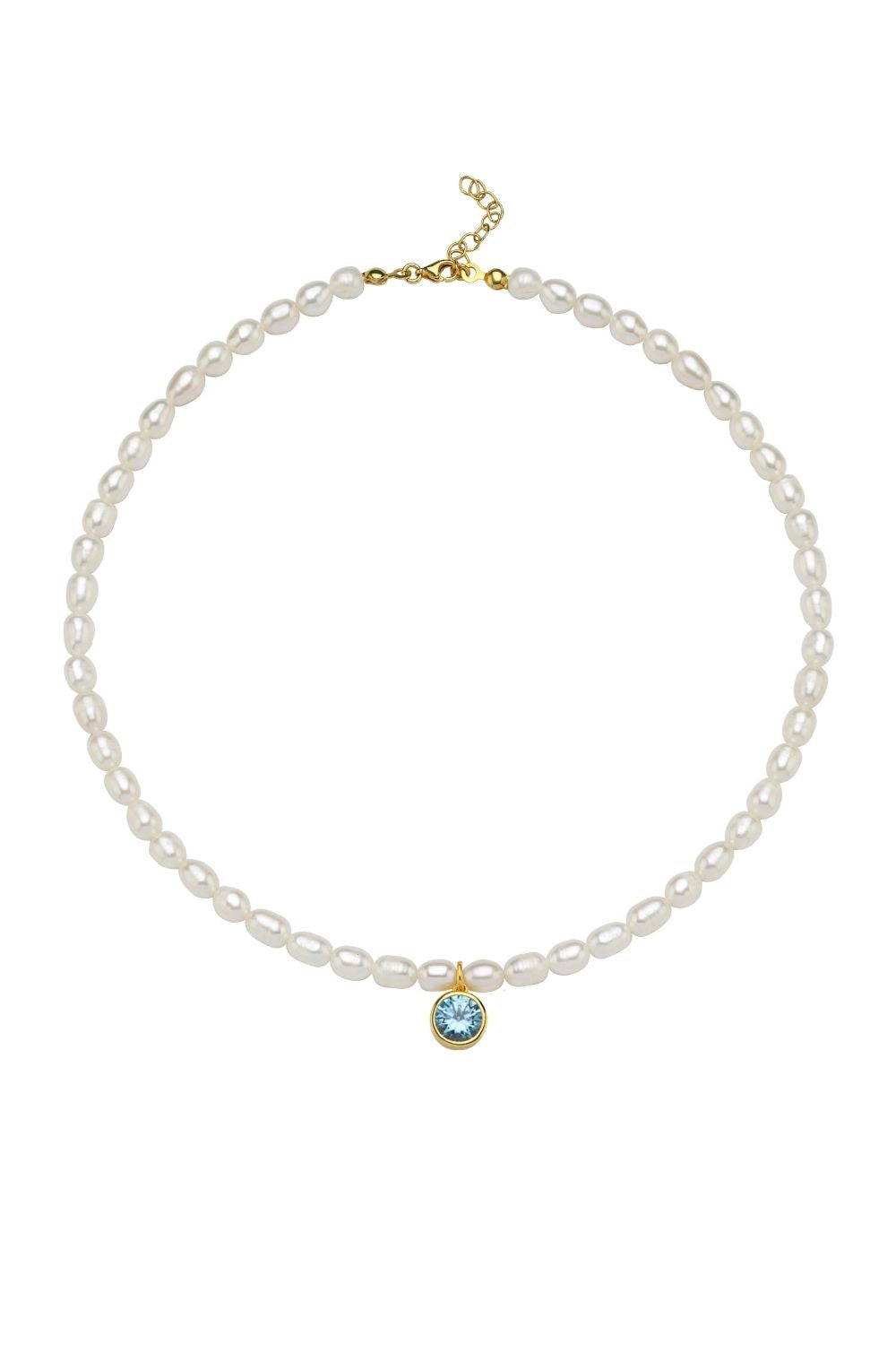 Linya Jewellery-Cosmic Büyük İncili Burç Kolye Gök Mavisi-Kolye-1-milagron.live
