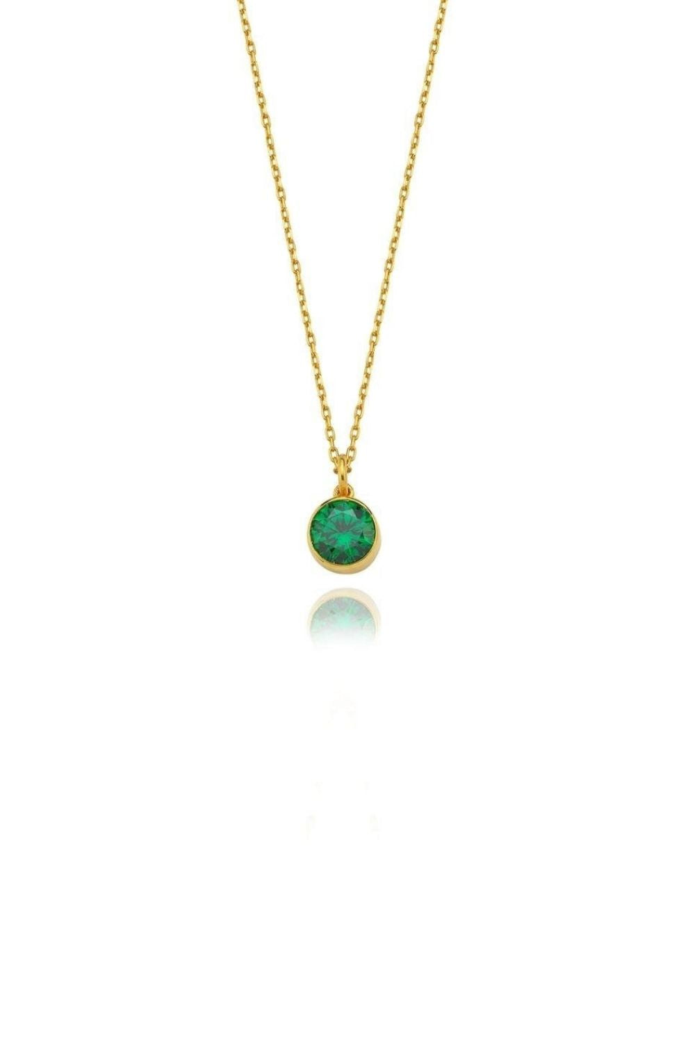 Linya Jewellery-Cosmic Zincirli Burç Kolye Yeşil-Kolye-1-milagron.live